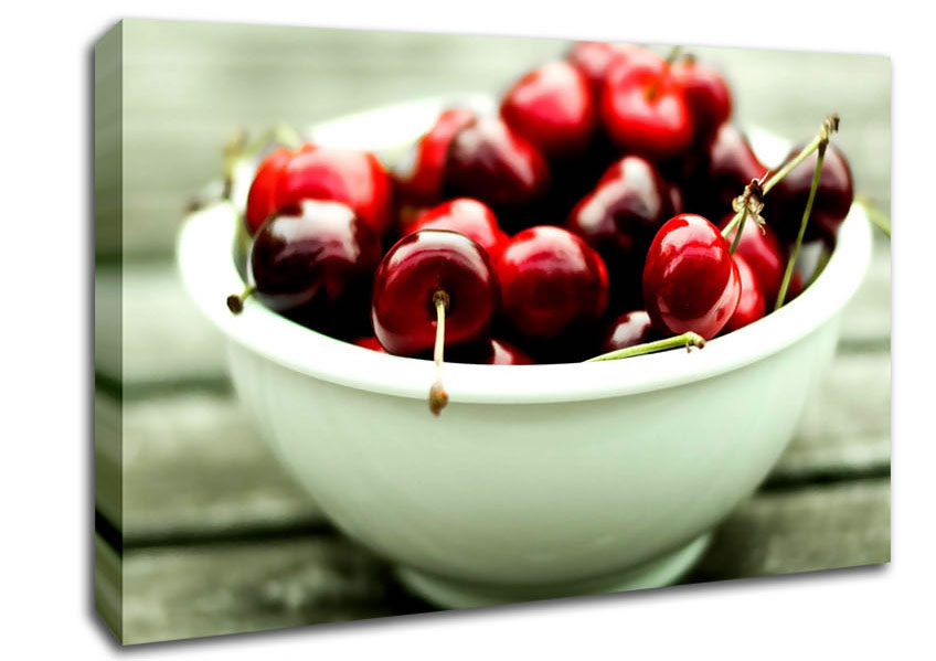  A Canvas Print of A Bowl Full Of Cherries Canvas Art