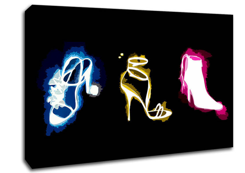  A Canvas Print of A Womans Love Of Shoes Canvas Print