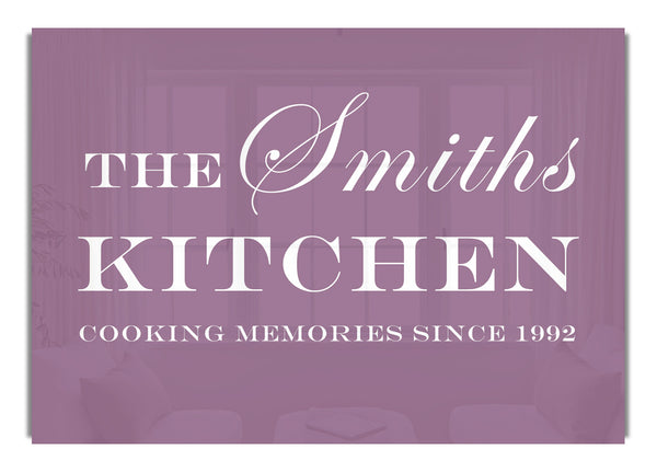 Your Family Name And Date Kitchen Dusty Pink