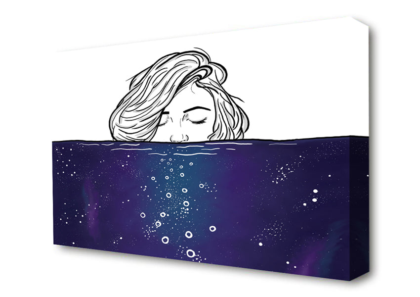  A Canvas Print of A Dip In The Sea Canvas Wall Art