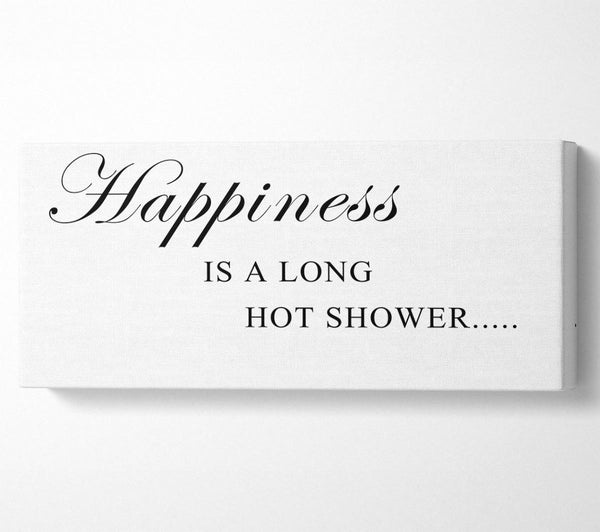 Badezimmer Zitat Glück ist eine lange heiße Dusche weiß