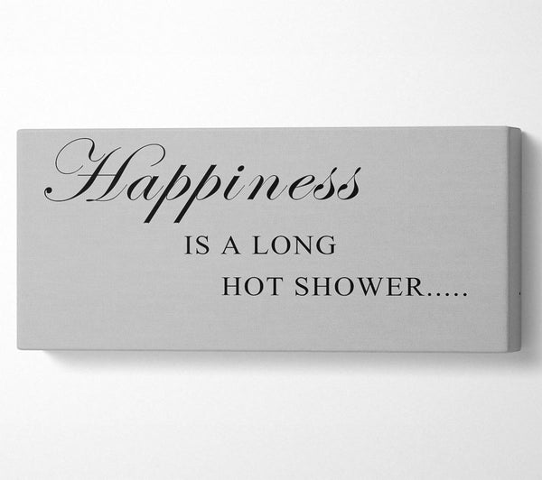 Badezimmer Zitat Glück ist eine lange heiße Dusche Grau