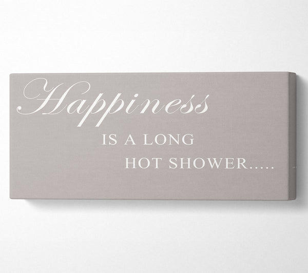 Badezimmer Zitat Glück ist eine lange heiße Dusche Beige