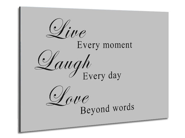 Liebeszitat Live Laugh Love Grau