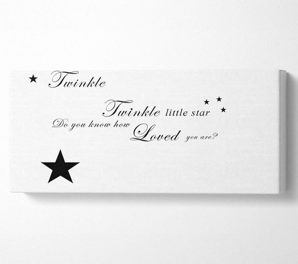 Nursery Quote Twinkle Twinkle Little Star 1 White