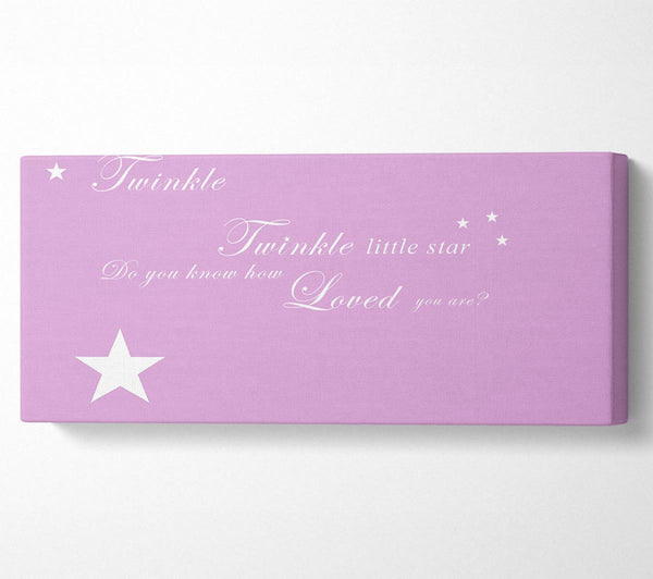 Nursery Quote Twinkle Twinkle Little Star 1 Pink