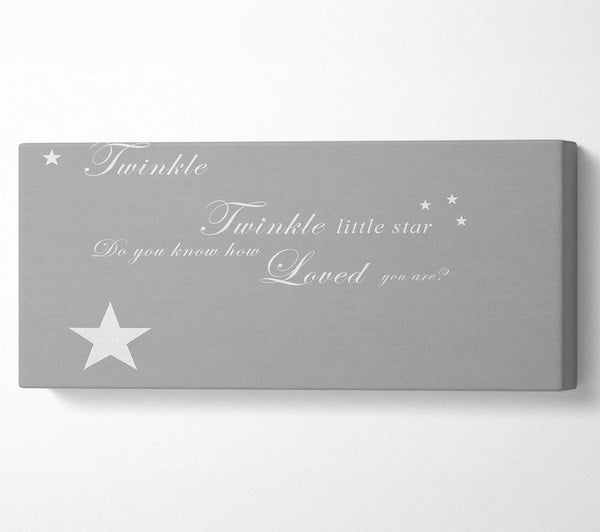 Nursery Quote Twinkle Twinkle Little Star 1 Grey White