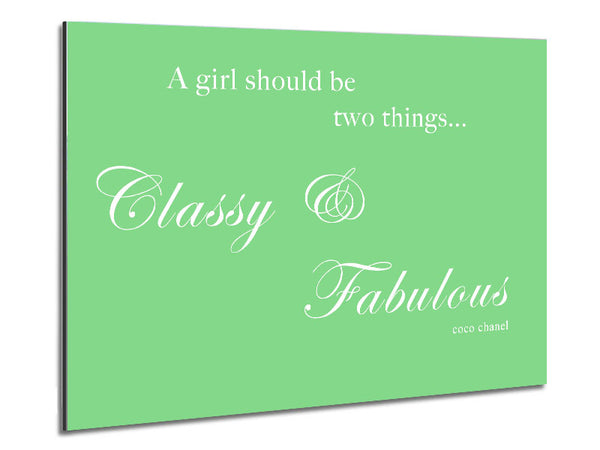 Classy n Fabulous Green Metal Print
