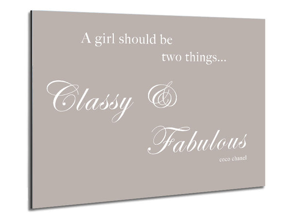 Classy n Fabulous Beige Metal Print