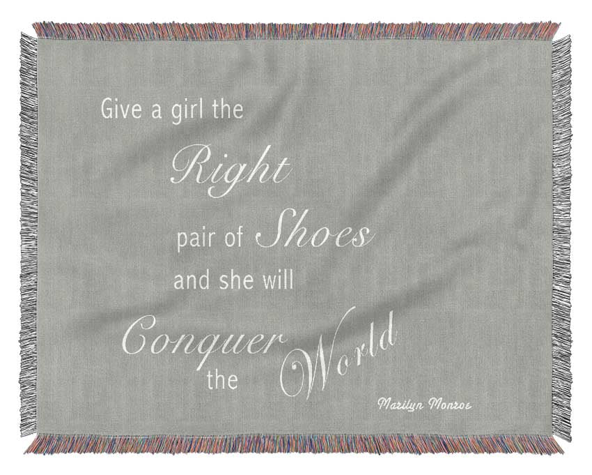 The Right Pair Of Shoes Marilyn Monroe Grey White Woven Blanket