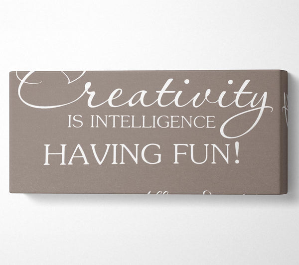 Motivationszitat Albert Einstein Kreativität ist Intelligenz Beige