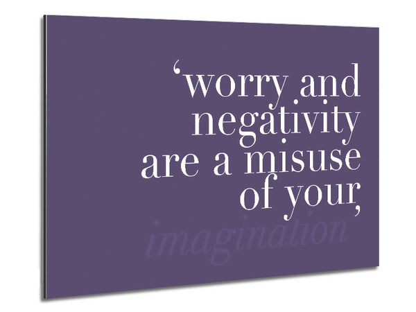 Dont Misuse Your Imagination Lilac Metal Print