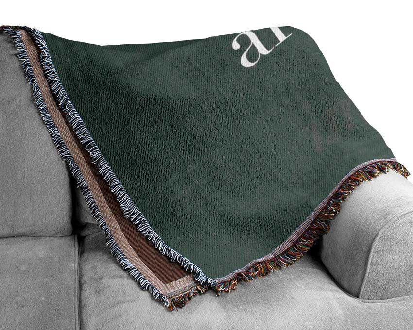 Dont Misuse Your Imagination Grey Woven Blanket