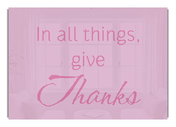 In allen Dingen danken Pink
