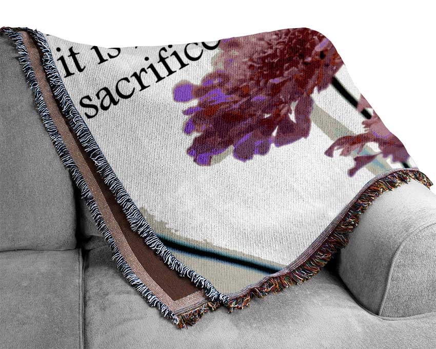 Motivational Quote A Beautiful Life Does Not Just Happen Woven Blanket