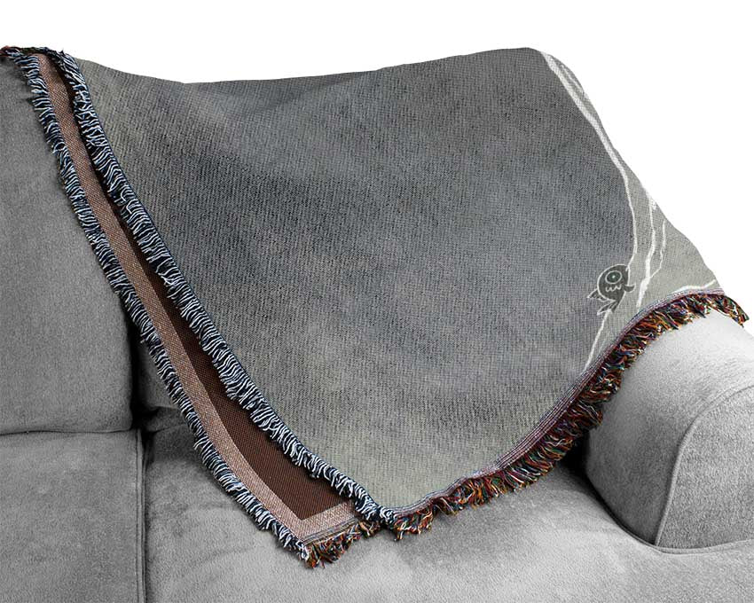 Motivational Quote Albert Einstein Everybody Is A Genius Grey Woven Blanket