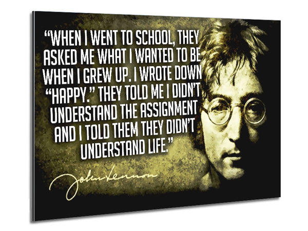 Motivierendes Zitat Musik Zitat John Lennon Happy