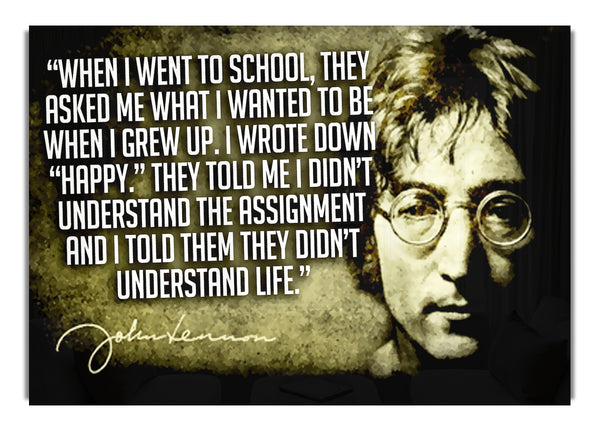 John Lennon glücklich