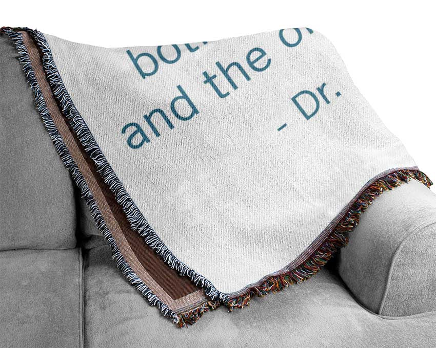 Love Quote Dr Karl Menninger Love Cures People Woven Blanket