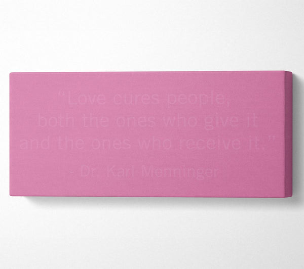 Dr Karl Menninger Love Cures People Pink