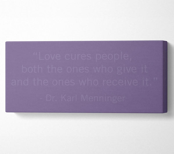 Dr Karl Menninger Love Cures People Lilac