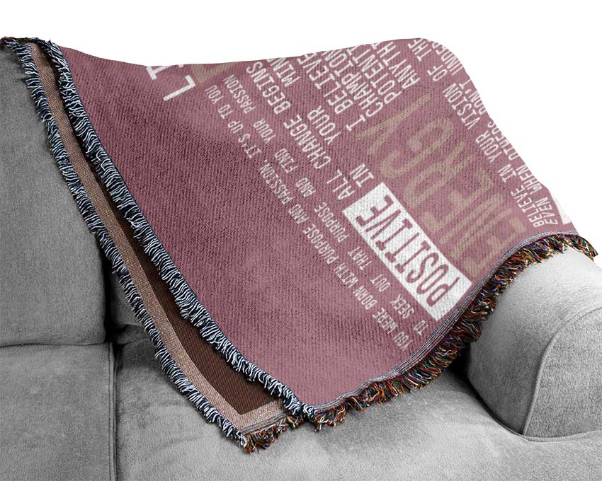Live Your Dreams Pink Woven Blanket