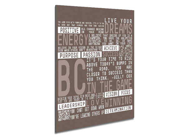Live Your Dreams Beige Metal Print