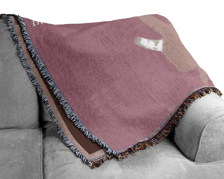 Vincent Van Gogh If You Hear A Voice Pink Woven Blanket