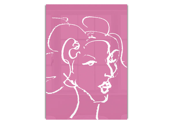 Hübsche Dame Skizze Rosa