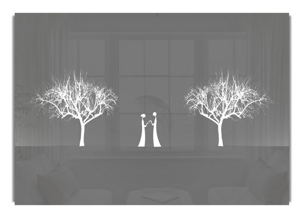 Love Between The Trees And Moon Grey