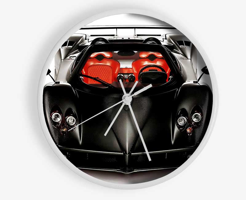 Zonda Jet Black Clock - Wallart-Direct UK