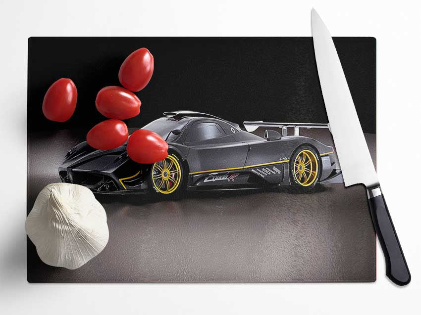 Zonda Black Beauty Glass Chopping Board