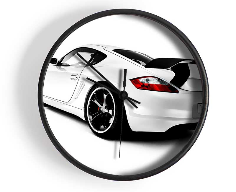 White Porsche Gt Rear Clock - Wallart-Direct UK