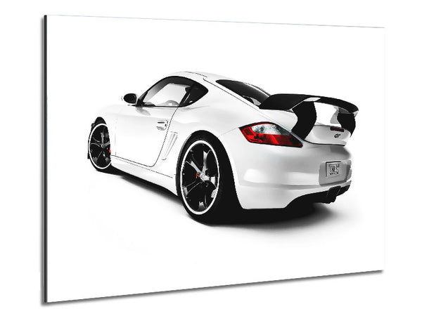 Weißes Porsche Gt Heck