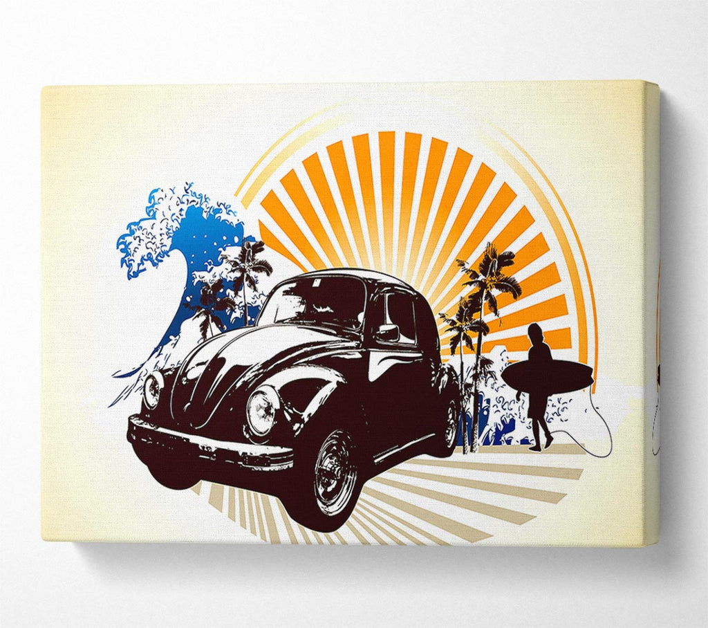 Picture of Vintage Volkswagen Beetle Canvas Print Wall Art