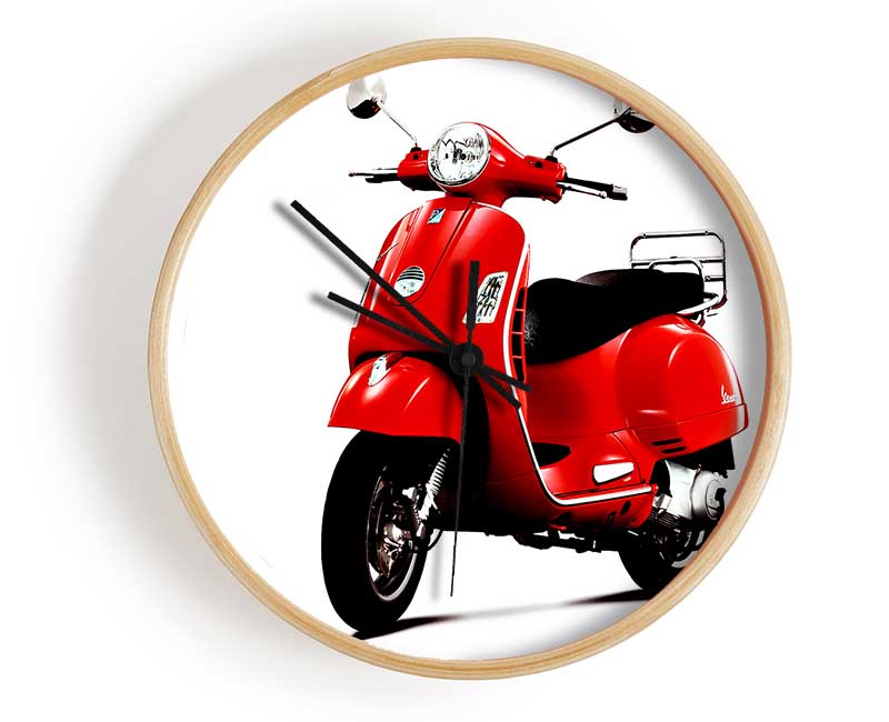 Vespa Mopede Clock - Wallart-Direct UK