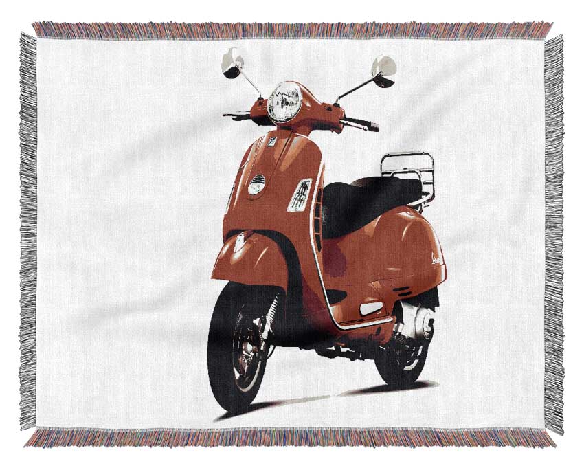 Vespa Mopede Woven Blanket