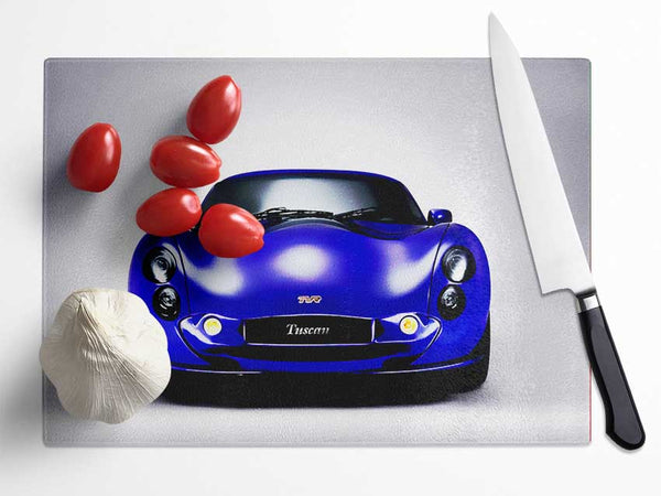 Tvr Tuscan Blue Purple Glass Chopping Board