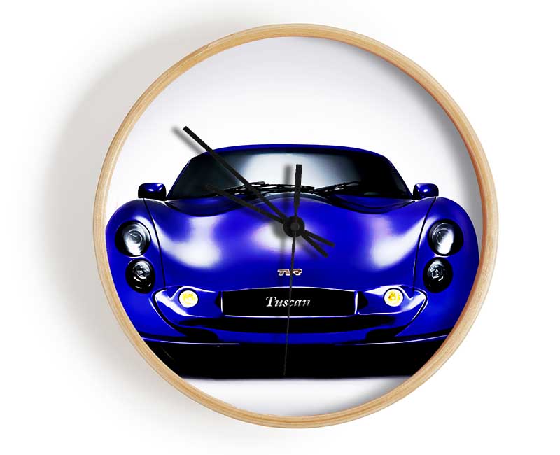 Tvr Tuscan Blue Purple Clock - Wallart-Direct UK