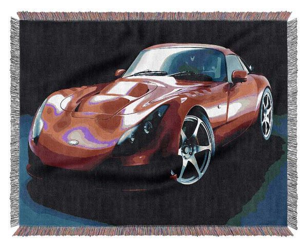 Tvr Red Front View Woven Blanket