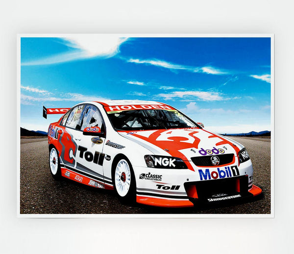 Toll Holden Comadore Racing Car Print Poster Wall Art