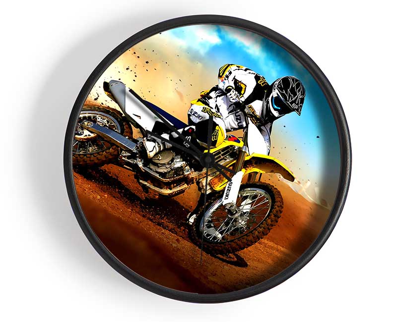 Suzuki Motocross Clock - Wallart-Direct UK