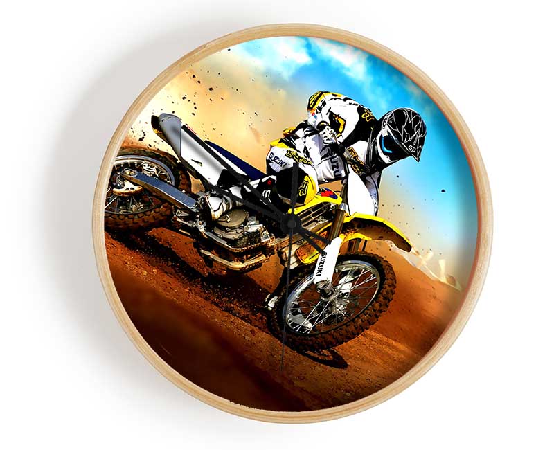 Suzuki Motocross Clock - Wallart-Direct UK