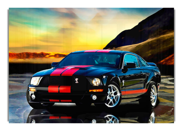 Shelby Mustang Red Stripes