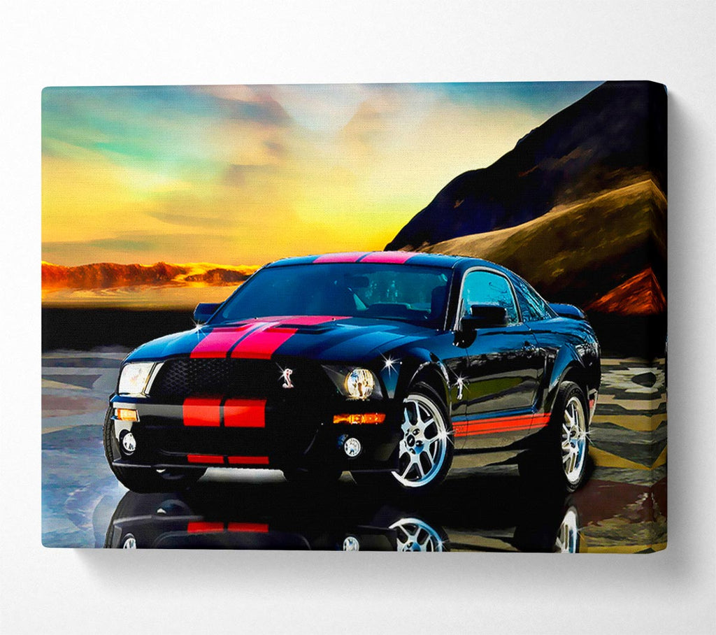 Picture of Shelby Mustang Red Stripes Canvas Print Wall Art