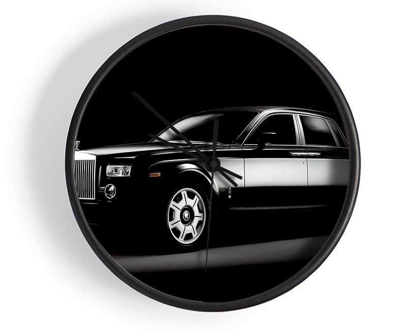 Rolls Royce Black Clock - Wallart-Direct UK