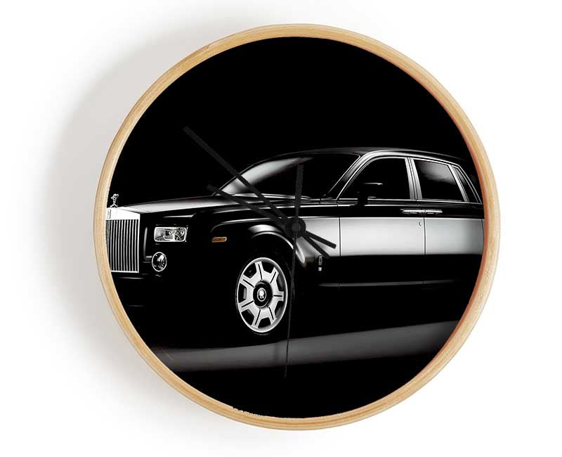 Rolls Royce Black Clock - Wallart-Direct UK