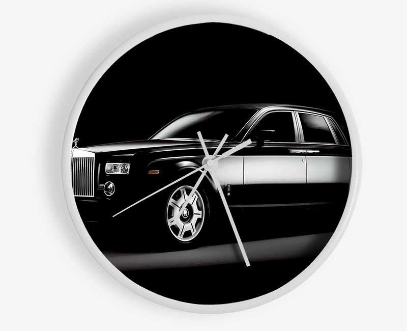 Rolls Royce Black Clock - Wallart-Direct UK
