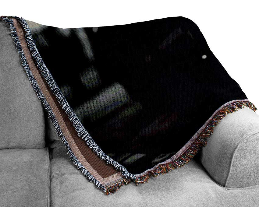 Porsche In Black Woven Blanket