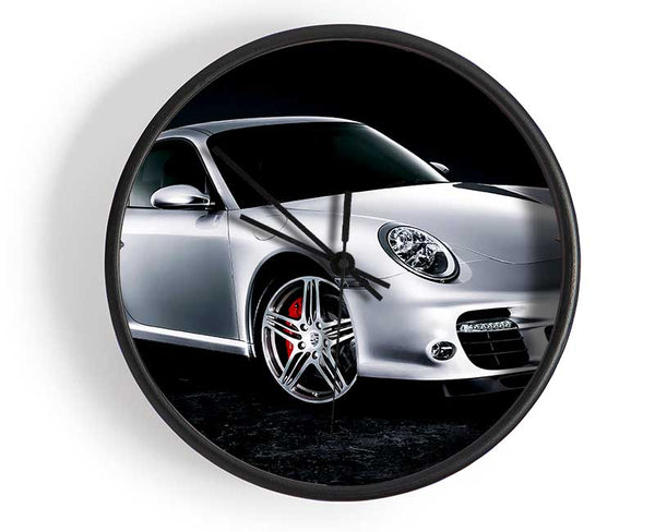 Porsche 911 Silver Beauty Clock - Wallart-Direct UK